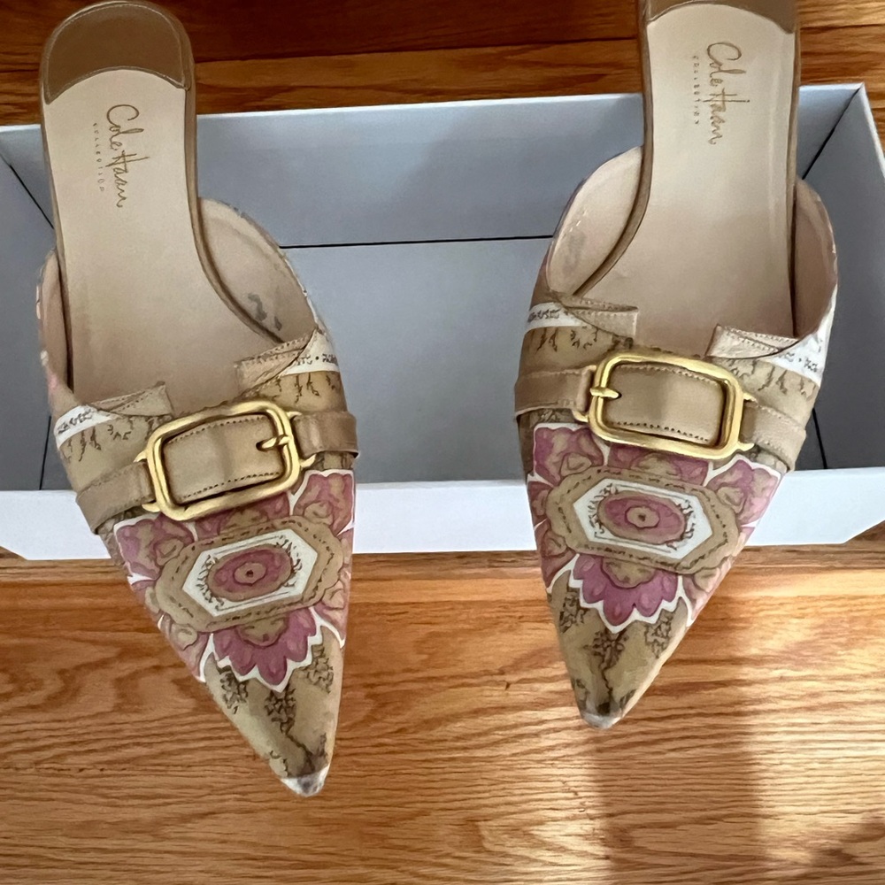 Cole Haan Collection Pink and Gold kitten heels